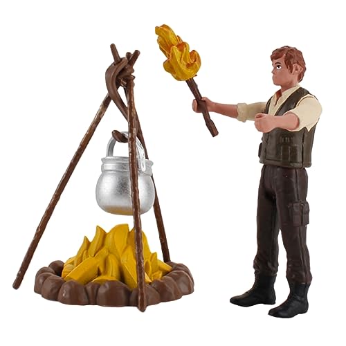 DIKACA 1 Satz Lagerfeuer-Camping-Modell für kinderspielzeug Naturerlebnis Kid Toys kinderknallzeug Camping Lagerfeuer Modell Picknick-Szenenmodell PVC Brown von DIKACA