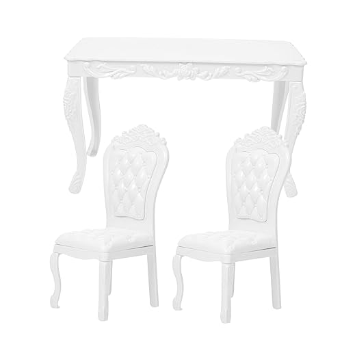 DIKACA 1 Satz Mini House Zubehör für kinderspielzeug Stuhlgröße: xxcm puppenstubenmöbel Miniaturstuhl Mini- -Schlafzimmer-Accessoires Miniaturszene Plastik Weiß von DIKACA