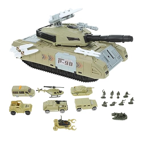 DIKACA 1 Satz Panzerspielzeugauto Krieg Militärbasis Aufbewahrungsset Kindermodellspielzeug p921-a Flugzeug Soldatenfiguren rc Modelle Spielzeuge Simulations-Panzerspielzeug von DIKACA