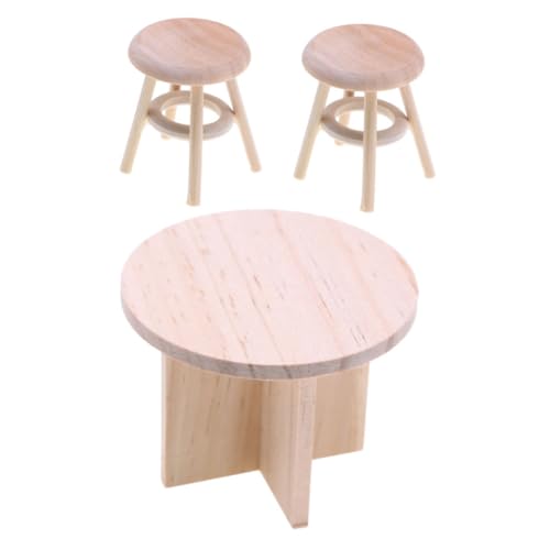 DIKACA 1 Satz Puppenhausmöbel Puppenstubenstuhl und Tisch kleine Puppenstubenmöbel kreatives puppenhaus zubehör Modelle von Holzstühlen Küchenmöbelzubehör hölzern Beige DIKACA 1 Satz Puppenhausmöbel Puppenstubenstuhl und Tisch kleine Puppenstubenmöbel kreatives puppenhaus zubehör Modelle von Holzstühlen Küchenmöbelzubehör hölzern Beige von DIKACA