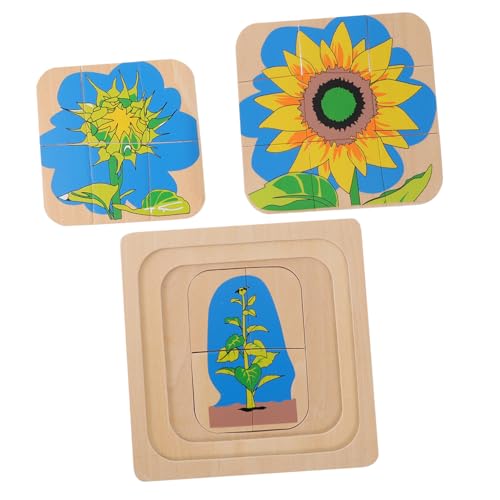 DIKACA 1 Satz Puzzle aufwachsen Stamm lehrreich pädagogisches Puzzle Planke Karikatur entwicklung kindliche entwicklung Bildungsspielzeug Puzzlebrett aus Holz hölzern von DIKACA