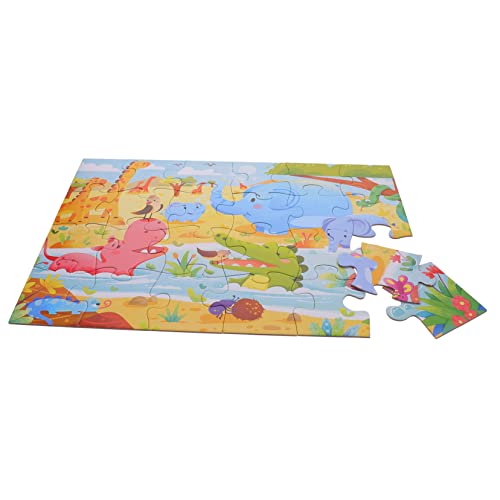 DIKACA 1 Satz Puzzle Für Kinder Papierpuzzle Kinderpuzzles Im Alter Von 3-5 Jahren Lernspielzeug Für Vorschulkinder Katzenrätsel Tierrätsel Für Kinder Puzzle-Papier Mädchen Vorschule von DIKACA