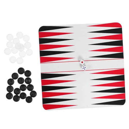 DIKACA 1 Satz Satz Backgammon Tragbares Brettspiel Flugzeug -reisespiel Flugzeug Tragbares Spiel Brettspiele Im Freien Camping -brettspiel Road Trip Brettspiel Roadtrip-Spiel Abs von DIKACA