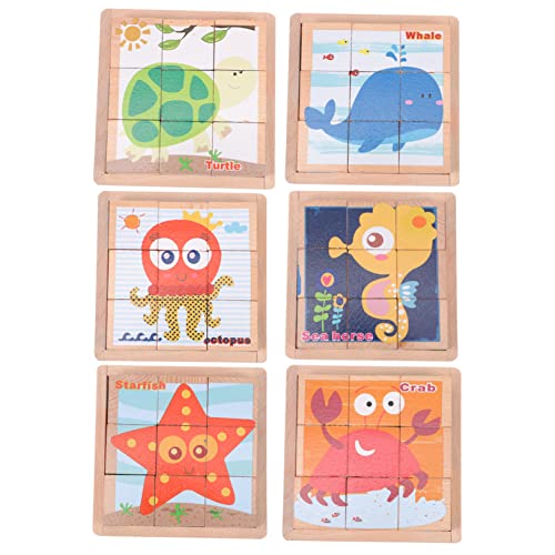 DIKACA 1 Satz Sechsseitige Malbausteine Cartoon-Puzzle Rätsel Zum Frühen Lernen Lustiger Puzzleblock Kinderpuzzle Cartoon-rätsel Kreatives Rätsel Bildungsrätsel Holz DIKACA 1 Satz Sechsseitige Malbausteine Cartoon-Puzzle Rätsel Zum Frühen Lernen Lustiger Puzzleblock Kinderpuzzle Cartoon-rätsel Kreatives Rätsel Bildungsrätsel Holz von DIKACA