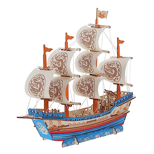 DIKACA 1 Satz Segelmodell Erwachsene nautisches Segelbootmodell Boote Puzzle inneneinrichtung Home Decor Schiffsmodellbausatz aus Holz Schiffsmodellbausätze zum selber Bauen von DIKACA