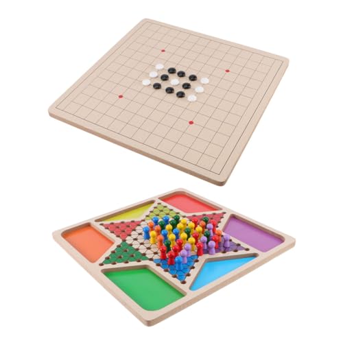 DIKACA 1 Satz Spiel Schach für kinderspielzeug pädagogisches spielsachen partyspiel Toys Gobang Dame Kinderspielversorgung Dame liefern hölzern von DIKACA