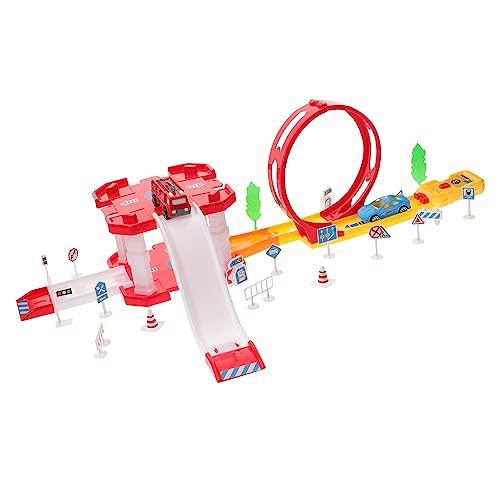 DIKACA 1 Satz Spielzeugauto verfolgen für kinderspielzeug Stadtspielzeug kinderknallzeug Educational Toys Schienenauto- pädagogisches Rennwagen Plastik von DIKACA