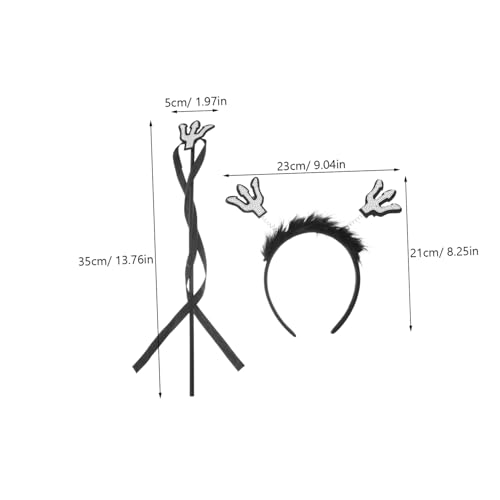 DIKACA 1 Satz Stirnband Halloween -Dekorationen LED Halloween-Kopfschmuck Haarpflegezubehör Party verkleiden sich Haarreifen frauen kopfschmuck Cosplay-Zubehör Stoff Black von DIKACA