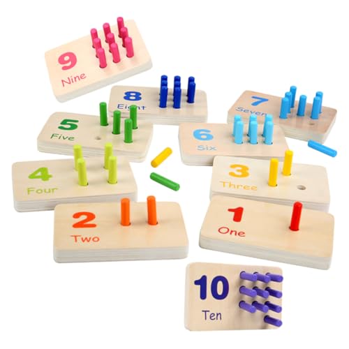 DIKACA 1 Satz Stockspielzeug sensorisches für bunt entwicklung kindliche entwicklung Crafts for Kinderbedarf Wiederverwendbares Kinderspielzeug hölzern Colorful von DIKACA