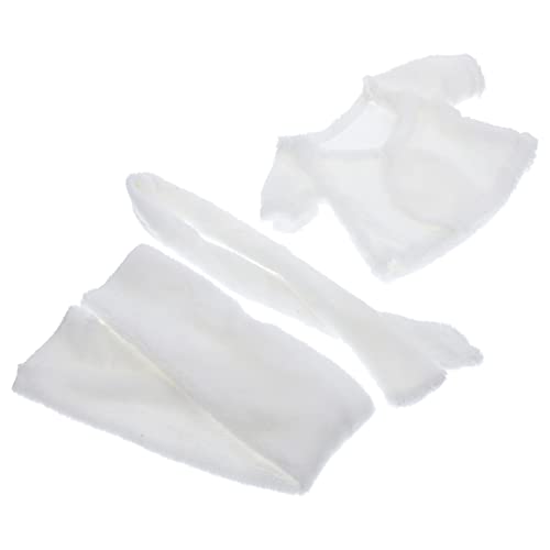 DIKACA Modisches Bärenpuppen-Badetuch-Set Für Mädchen Bärenpuppen-kostüme Zarte Verschleißfeste Kleidung von DIKACA