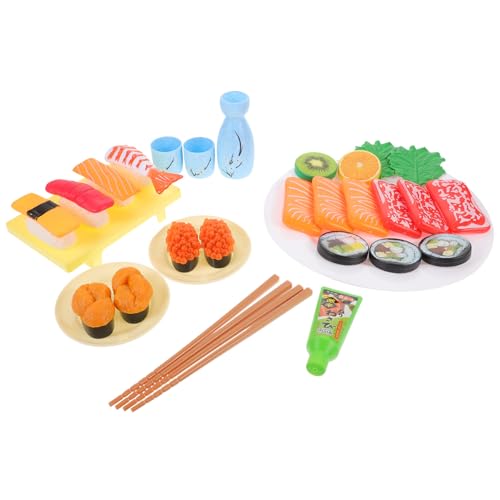 DIKACA 1 Satz Sushi-Simulation Modell Puppenhaus-küchenzubehör Fake-Food-Ornament Gefälschtes Essen Lebensechte Nigiri Lebensechtes Fischfleisch Simulation Sushi Plastik Mini Probe Kind von DIKACA