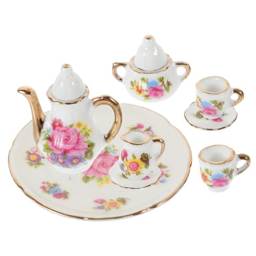 DIKACA 1 Satz Szenenstütze Tee -zeitspielzeug Küchenzubehör Für Puppenstuben Mini- Mini- - Mini-hausteetasse Mini-teetassen Küchenrequisiten Vorgeben Wohnkultur Keramik von DIKACA