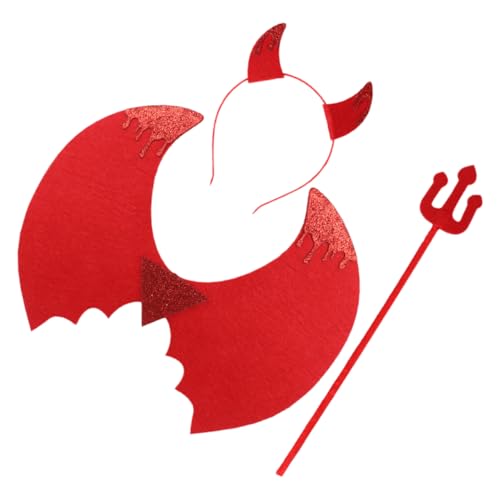 DIKACA 1 Satz Teufelskostüm Für Halloween -kostüm Mädchen Giftkostüm Für Kostüm Tween Karikatur Kinderkostüm Kleinkind Outfit Party Cosplay Stoff Rot DIKACA 1 Satz Teufelskostüm Für Halloween -kostüm Mädchen Giftkostüm Für Kostüm Tween Karikatur Kinderkostüm Kleinkind Outfit Party Cosplay Stoff Rot von DIKACA