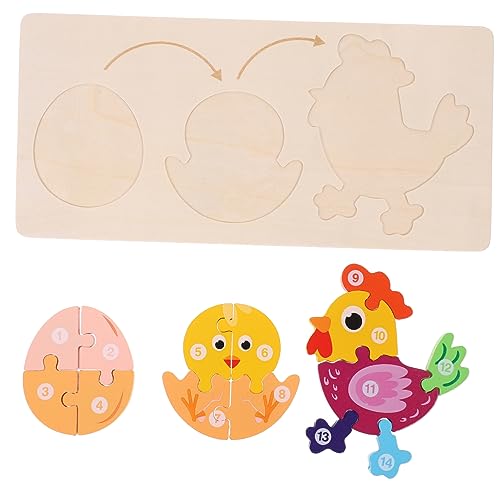 DIKACA 1 Satz Tiere Wachstumsprozess Puzzle entwicklung kindliche entwicklung Puzzle- für Rätsel puzzlematte Bildungsspielzeug Puzzles für hölzern von DIKACA