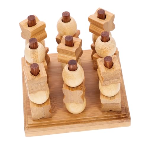 DIKACA Brettspiel Aus Holz Für Jungen Und Mädchen Pädagogisches Spielzeug 3D-Brett Robust Sicher Für Kleinkinder von DIKACA