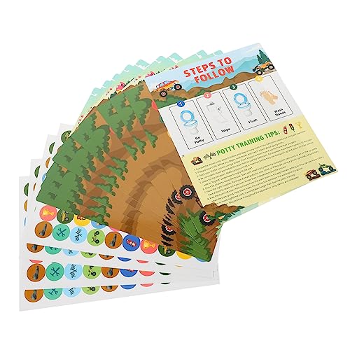 DIKACA 1 Satz Töpfchen-trainingsgerät Diagramm Und Aufkleber Grundlagen Zum Töpfchentraining Für Kleinkinder Aufklebertabelle Für Kleinkinder Töpfchen-trainingsdiagramm Papier von DIKACA