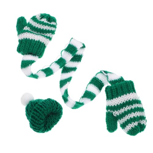 DIKACA 1 Satz Weihnachtsminiaturen zum Basteln Weihnachten Cute Decor Present Christmas Weihnachtshut Zubehör weihnachtsmütze Mini-Hüte Schneemann-Hut Stricken von DIKACA