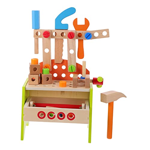DIKACA 1 Satz Werkzeugtisch werkzeugkoffer Werkzeugkasten lustiges Kinderspielzeug Kombiniertes Werkzeugtischspielzeug Holz DIKACA 1 Satz Werkzeugtisch werkzeugkoffer Werkzeugkasten lustiges Kinderspielzeug Kombiniertes Werkzeugtischspielzeug Holz von DIKACA