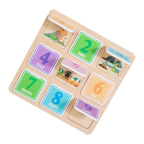 DIKACA 1 Satz Zahlen Puzzle Lernspielzeug Puzzle mit Tieren aus Holz Babyspielzeug Baby Spielzeug Spielzeuge Spielzeug für Kleinkinder Nagel-Puzzles aus Holz Holzpuzzle für Kleinkinder von DIKACA