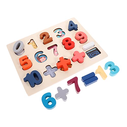 DIKACA Lernspielzeug Aus Holz Für Kinder – Zahlen-Puzzle-Set Sicheres Glattes Material Frühes Lernspielzeug von DIKACA