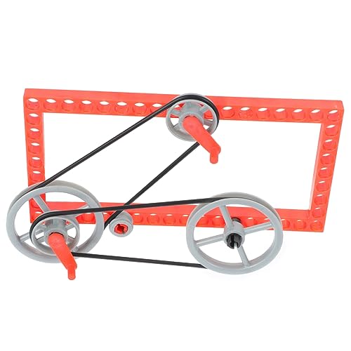 DIKACA 1 Satz Zahnrad Riemenscheibe lehrreich Rolle Wissenschaft experimentierkasten kindererziehung DIY-Zahnradriemenscheibe Zahnrad-Riemenscheiben-Set Abs Colorful von DIKACA