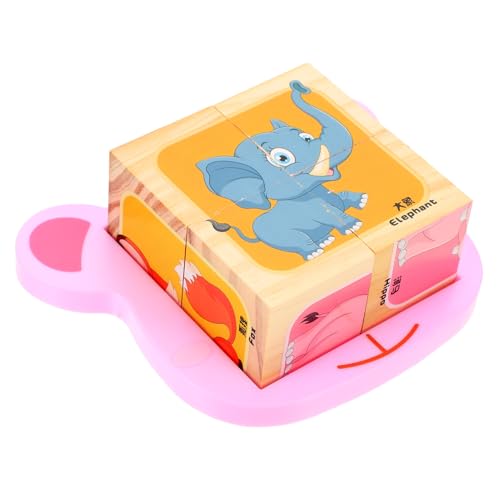 DIKACA 1 Satz Zauberwürfel-Puzzle Pädagogisches Blockpuzzle Tierisches Kognitives Rätsel Puzzle Für Rätsel Für Kreatives Würfelpuzzle Lustiges Blockpuzzle Holz von DIKACA