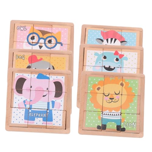DIKACA 1 Satz sechsseitige Malbausteine Puzzle rätselbuch Educational Toys geduldspiele zabawki stymulujące rozwój Lernpuzzles aus Holz Kinderpuzzle von DIKACA