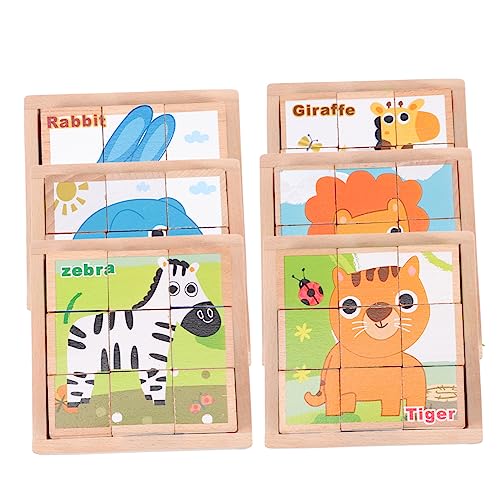 DIKACA 3D Stereo Holz Puzzles Kinder Spielzeug Pädagogisches Vor-Schule Lernen Spielzeug von DIKACA