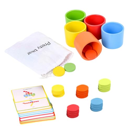 DIKACA 1 Satz zum Sortieren von Farben interaktives Farberkennungsspielzeug - Toy Partygeschenke runder Holzblock Papier Colorful DIKACA 1 Satz zum Sortieren von Farben interaktives Farberkennungsspielzeug - Toy Partygeschenke runder Holzblock Papier Colorful von DIKACA