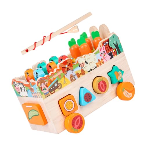 DIKACA 1 Set Angel Baustein Kleinkind Puzzle Kinderspielzeug Bausteine ​​Für Kleinkinder Für Kleinkinder Puzzles Lernspielzeug Aus Holz Geometrie Formsortierblöcke Orange von DIKACA