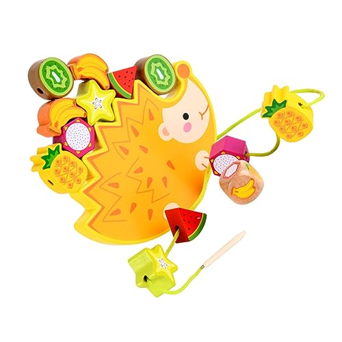 DIKACA 1 Set Balance Bausteine ​​Kinderspielzeug Igel Cartoon Stapelspielzeug Cartoon Igel Stapelspielzeug Igel Stapelspiel Stapelspiele Buntes Holz von DIKACA