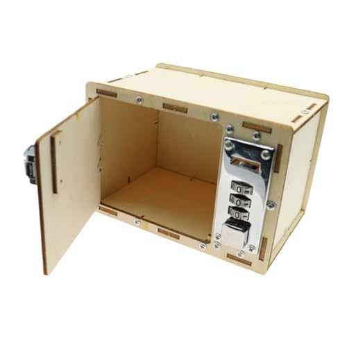 DIKACA 1 Set-Box mechanisches Schließfach Material zum Selbermachen von Schließfächern Mitarbeiterspind DIY-Passwort-Fall Passwortkoffer aus Holz Passwortfall hölzern von DIKACA