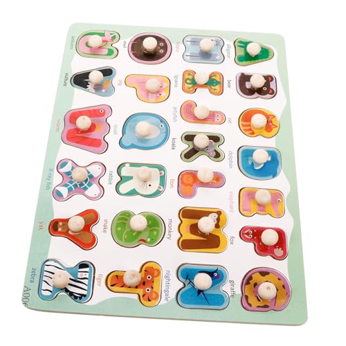 DIKACA 1 Set Buchstaben Kognitionstafel Für Babys Kinderpuzzles Für Kleinkinder Kinderpuzzles Kleinkindpuzzles Babypuzzles Kinderlernspielzeug Alphabet Puzzle Passendes Aus Holz von DIKACA
