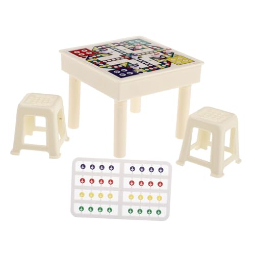 DIKACA 1 Set DIY-Miniatur-puppenhaus-Set Mit Mini-möbeln Und Fliegendem Schachspiel Für Kinder Und Erwachsene, Heimdekoration Und Pädagogisches Spiel von DIKACA