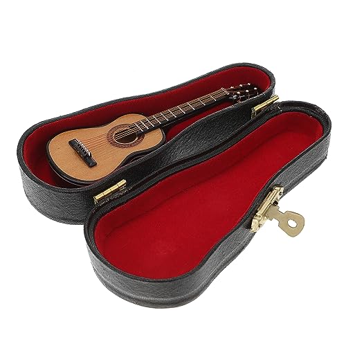 DIKACA 1 Set Gitarrenornamente Spielzeugmodelle Puppenmöbel Musikdekor Instrumente Wohnaccessoires Gitarrenornamente Zum Basteln Dekoration Mini Gitarrenmodell von DIKACA
