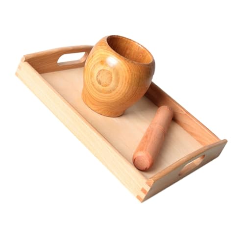 DIKACA Knoblauchstampfer Aus Holz Spielzeug Für Kinder Werkzeug Für Vorschulkinder Robuste Und Sichere Lernhilfe von DIKACA