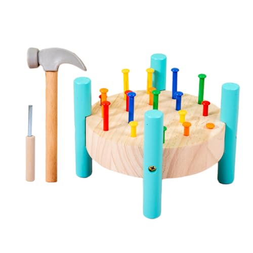 DIKACA Hammerspielzeug für Jungen und Mädchen Nageln Hämmern Werkbank Pädagogisches Kleinkind-Montessori-Spielzeug Spielzeug Hand-Auge-koordination Entwicklung DIKACA Hammerspielzeug für Jungen und Mädchen Nageln Hämmern Werkbank Pädagogisches Kleinkind-Montessori-Spielzeug Spielzeug Hand-Auge-koordination Entwicklung von DIKACA