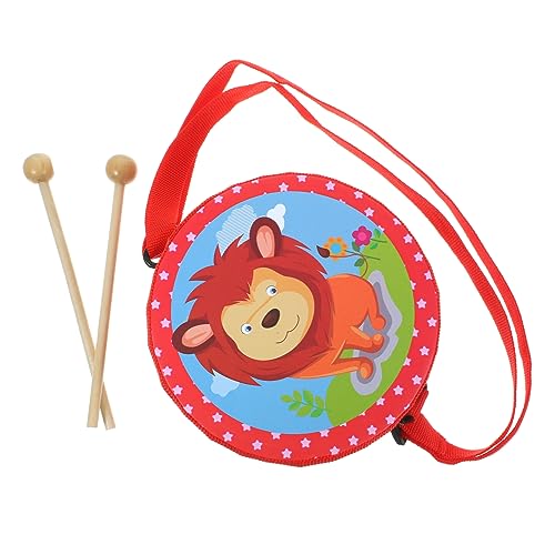 DIKACA 1 Set Handtrommel Instrumente Schlaginstrument Kindertrommel Kleinkind Trommel Hand Percussion Zubehör Performance Trommel Trommeln Für Musikinstrumentenzubehör Rot von DIKACA