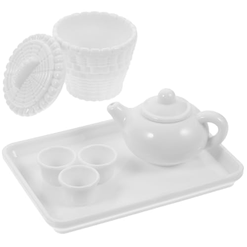 DIKACA 1 Set Japanisches Teeservice Kleines Winzige Häuser Teebecher Teetassen Kinderspielzeug Winzige Häuser Mini Kleines Mini Teetasse Küche Rollenspiel von DIKACA