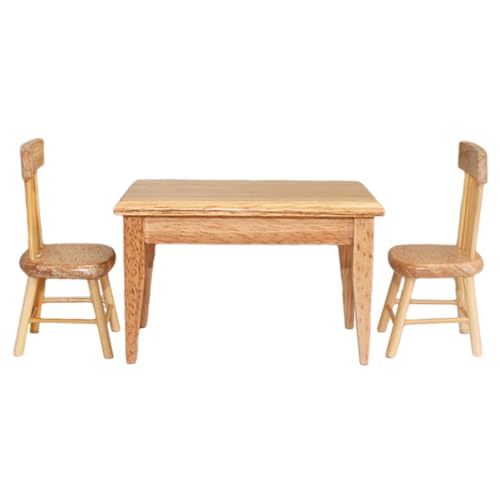 DIKACA 1 Set Mini Esstisch Und Stuhl Tisch Und Stühle Puppenmöbel Esszimmertisch Dekoration Puppenhaus Miniaturtisch Miniaturmöbel Holz Mini Hausmöbel Khaki Holz DIKACA 1 Set Mini Esstisch Und Stuhl Tisch Und Stühle Puppenmöbel Esszimmertisch Dekoration Puppenhaus Miniaturtisch Miniaturmöbel Holz Mini Hausmöbel Khaki Holz von DIKACA