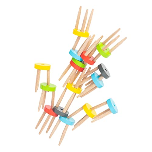 DIKACA 1 Set Puzzle Balance Bausteine ​​Balancierspielzeug Zappeln Für Kinderstühle Stapelspielzeug Stapelstühle Balancestuhl Spiel Hüpfburg Für Balancestuhl Buche von DIKACA