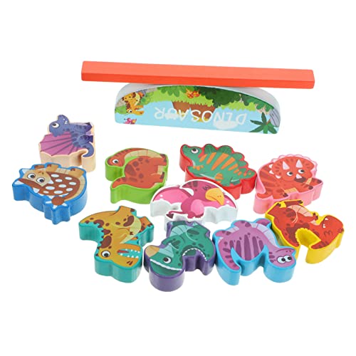DIKACA Jungen- Und Mädchenfreundliche Stapelklötze Aus Holz Pädagogisches Bauklötzchen-Set Für Kleinkinder Stapelspielspielzeug Mit Tiermotiven Sichere Glatte Kanten von DIKACA