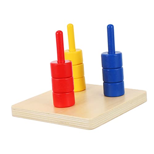 DIKACA Lernspielzeug Für Kleinkinder Babyspielzeug Farb- Und Formsortierspielzeug Stapelturm Abgerundete Kanten Für Babyspielzeug von DIKACA