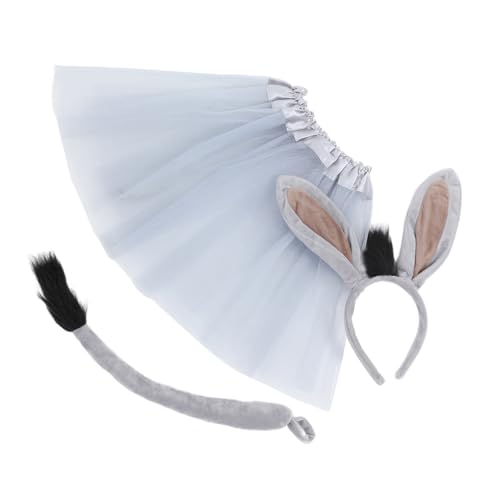 DIKACA 1 Set Stirnband Gazerock Kostüm Set Eselkostüm Für Hunde Ohren Stirnband Kostüm Jugendkostüm Kleinkinderkostüm Eselkostüm Esel Stirnband Grauer Stoff DIKACA 1 Set Stirnband Gazerock Kostüm Set Eselkostüm Für Hunde Ohren Stirnband Kostüm Jugendkostüm Kleinkinderkostüm Eselkostüm Esel Stirnband Grauer Stoff von DIKACA
