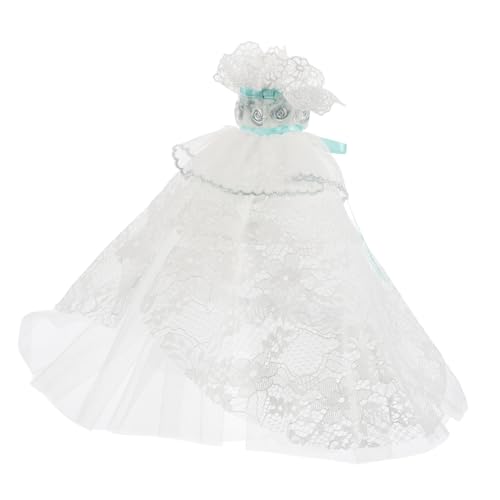 DIKACA 1 Set Stylisches Hochzeitskleid Für Puppen Traumhaftes Spitzenkleid Mit Hohen Schuhen Puppenkleidung Und Accessoires Für Große Puppen von DIKACA