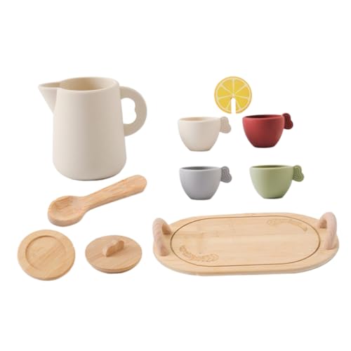 DIKACA 1 Set Teezeit Spielset Winziges Teegeschirr Miniatur Requisiten Mädchen Kleinkindspielzeug Teekannen Spielset Miniaturspielzeug Zur Zubereitung Von Nachmittagstee von DIKACA