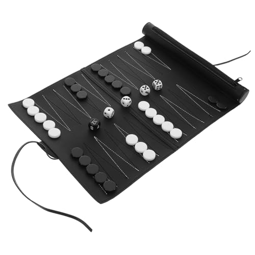 DIKACA 1 Set Tragbare Und Faltbare Backgammon Matte Party Liefert Tisch Schach Spielzeug Interaktives Spielzeug Schach Spielzeug Lustige Backgammon Schach Matte von DIKACA