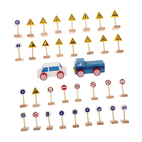 DIKACA 1 Set Verkehrszeichen Straßenschilder Lernspielzeug Für Kleinkind Eisenbahn Kleinkind Auto Straßensperren Modell Spiel Verkehrszeichen Straßenverkehrs von DIKACA