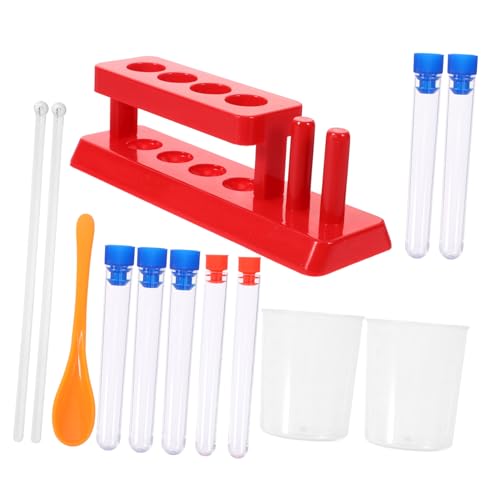 DIKACA Reagenzglas Kunststoff Reagenzglas Halter 1 Set Wissenschafts Experiment Test Röhren Set Mit Test Röhren Probenlöffel Messbechern Und Rührstäbchen Für Stem Bildung Und Experimente DIKACA Reagenzglas Kunststoff Reagenzglas Halter 1 Set Wissenschafts Experiment Test Röhren Set Mit Test Röhren Probenlöffel Messbechern Und Rührstäbchen Für Stem Bildung Und Experimente von DIKACA