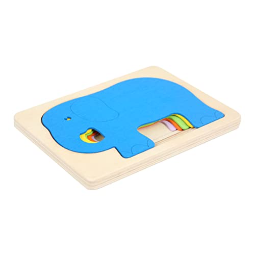 DIKACA 1 Stück 3D-Dreidimensionalpuzzlespielzeug für Kleinkinder Kleinkindspielzeug exquisites Puzzle- buntes Holzpuzzle 3D-Puzzle hölzern Colorful von DIKACA